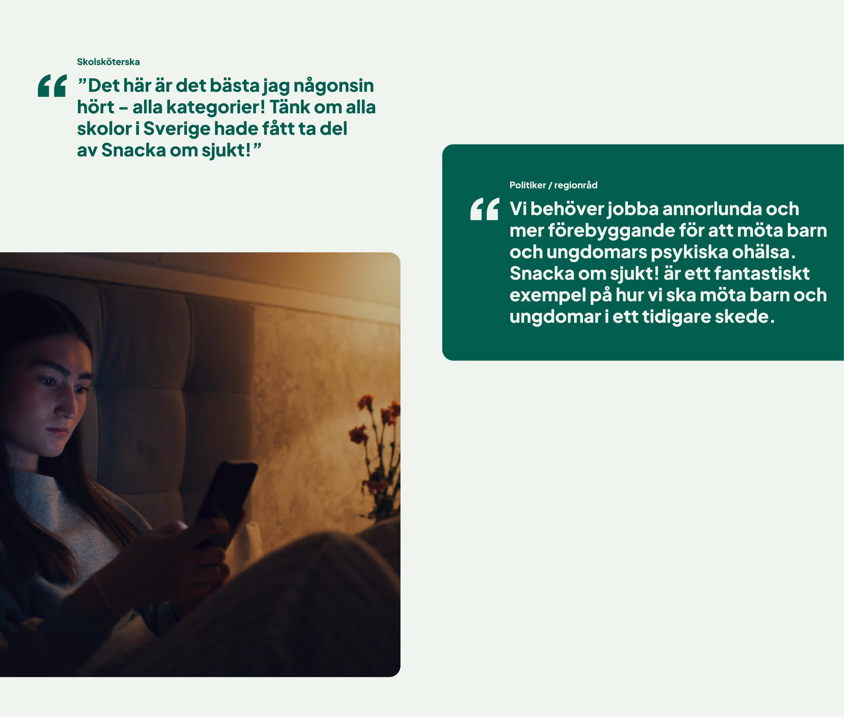 Snapshot from Snacka om Sjukt website