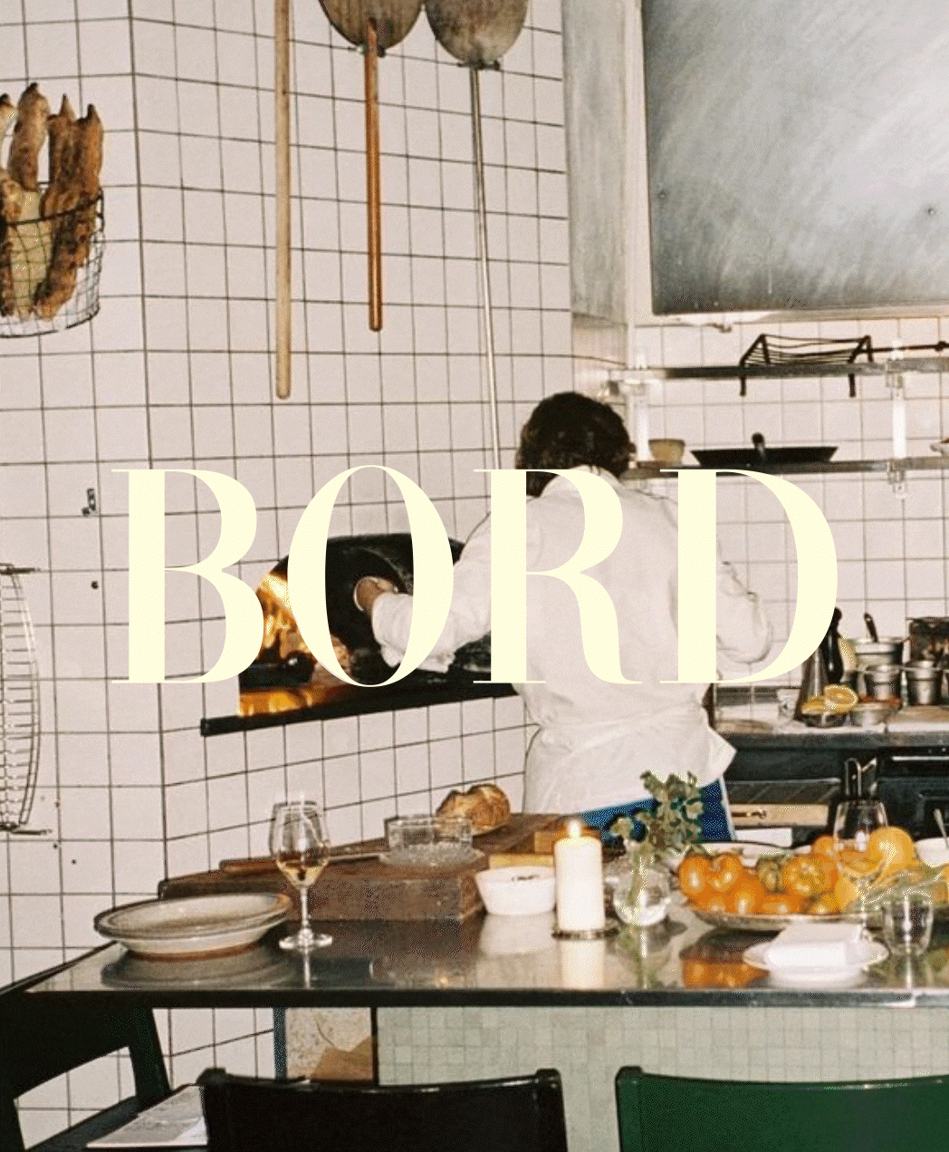 GIf of logo with images in the background