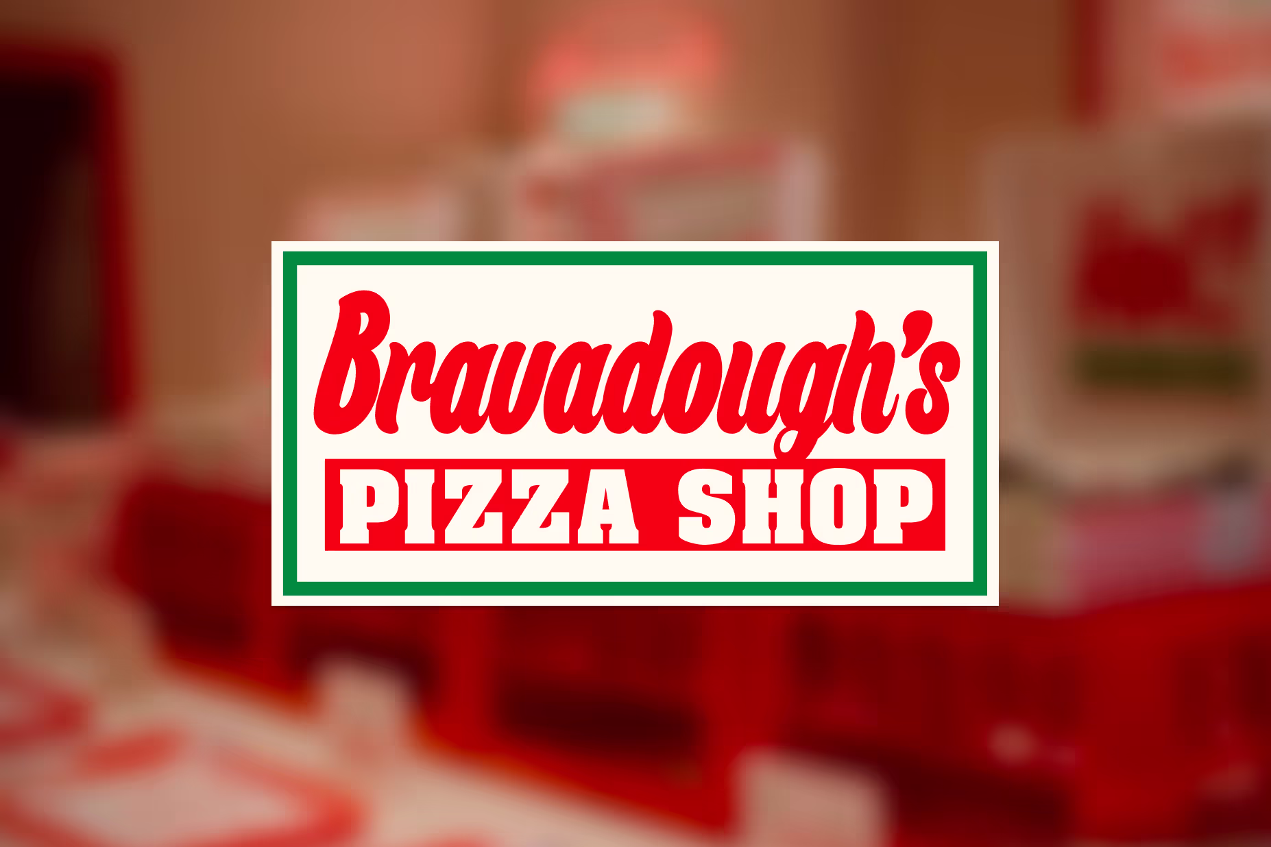 Bravado Pizza Shop Logo
