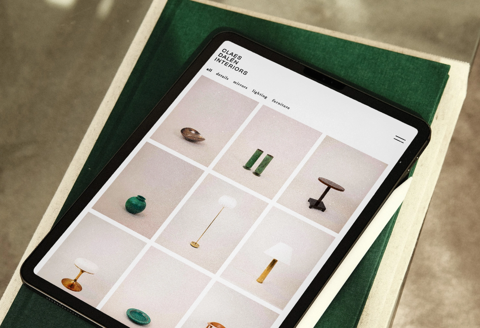 Ipad mockup image of Claes Dalén website