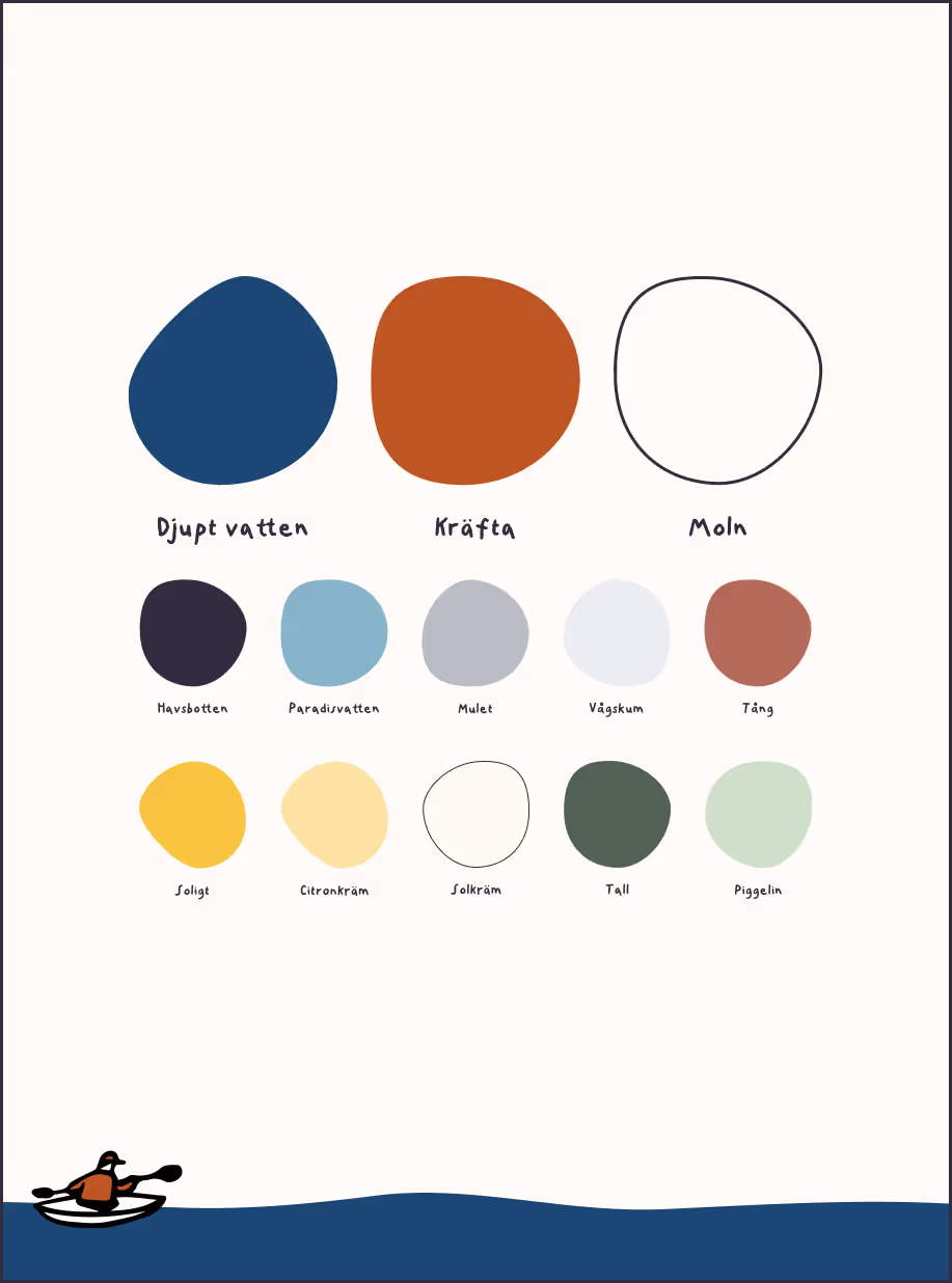Color scheme for Gällnö Branding