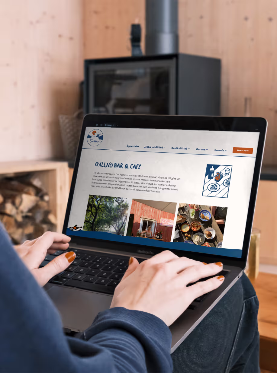 Mockup of Gällnö Website