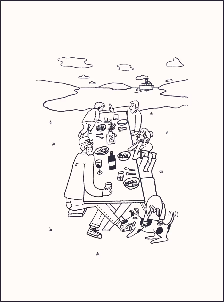 Illustration for Gällnö Branding