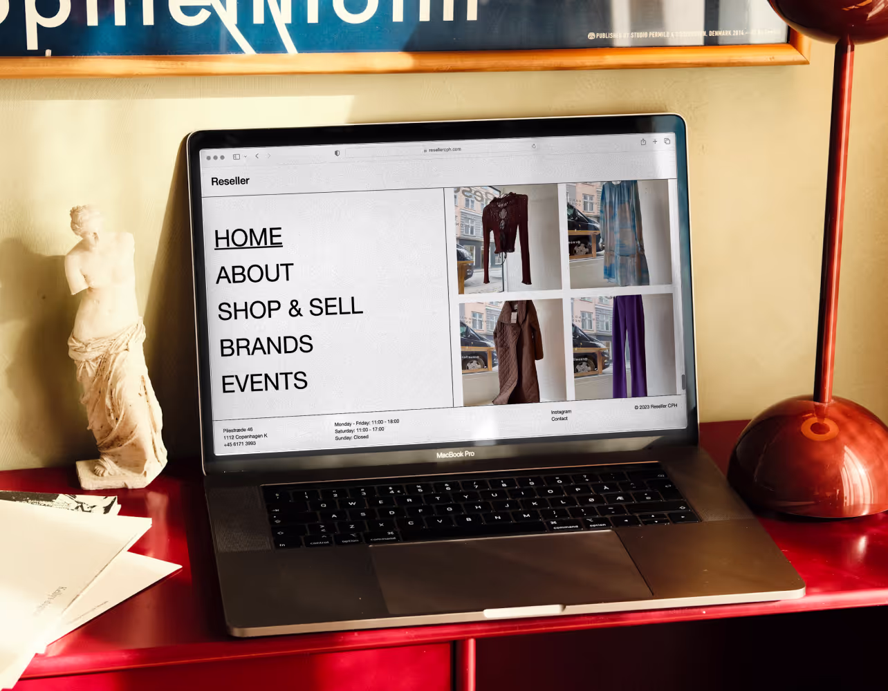 Laptop showing Reseller's new website design