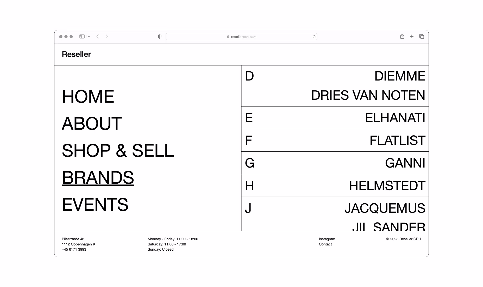 Printscreen of Resellers new website and branding