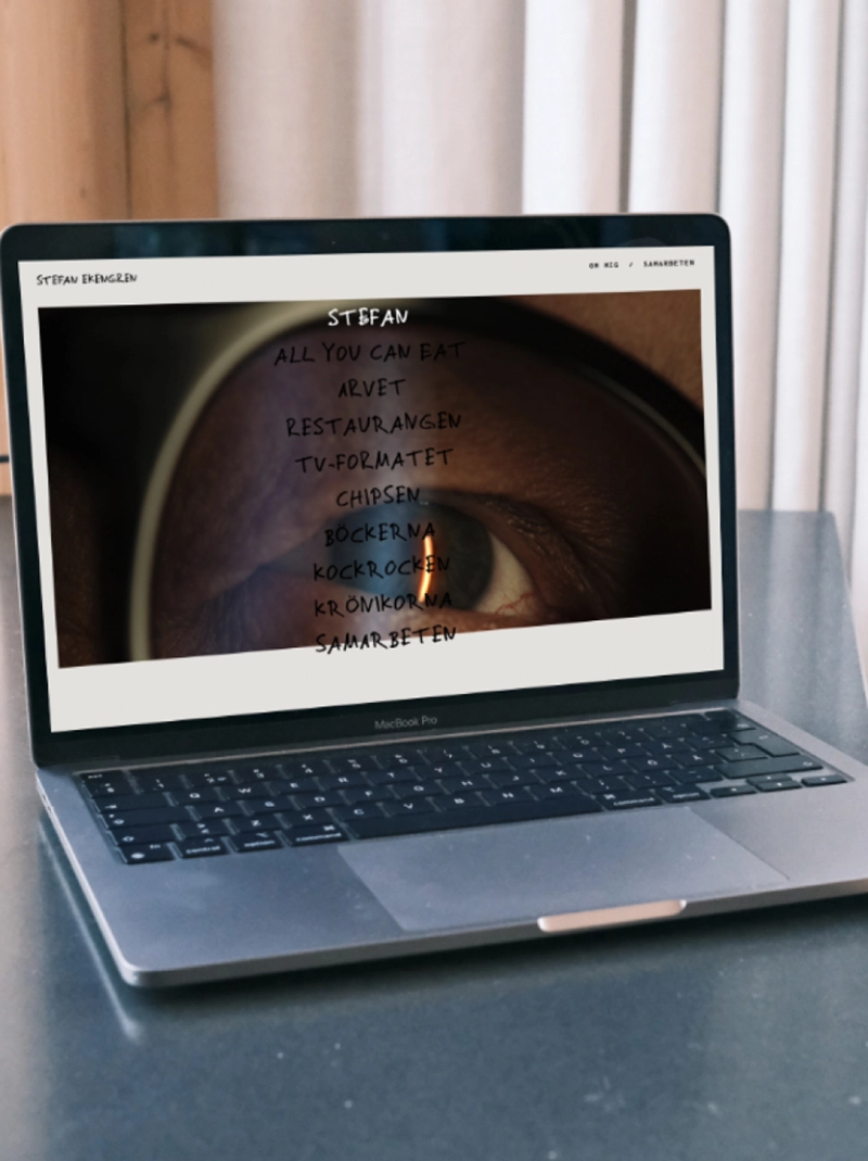 Mockup of Stefan Ekengrens Website