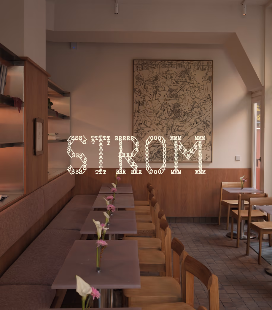 Brand identity for STROM, a cafe in Berlin
